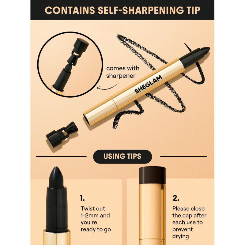 sheglam sheglam bold gloves kohl cream eyeliner pencil black