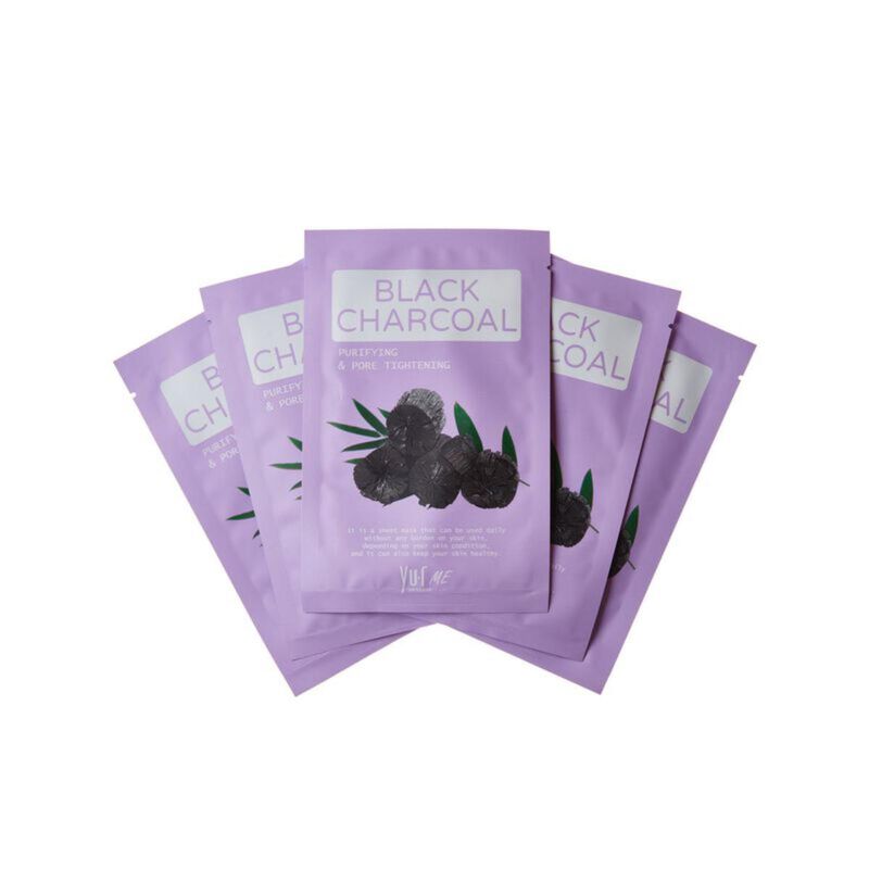 yurskin me black charcoal sheet mask