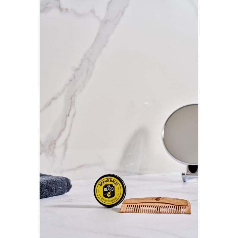 mr beard shape & nourish beard bundle (beard balm + wooden comb)