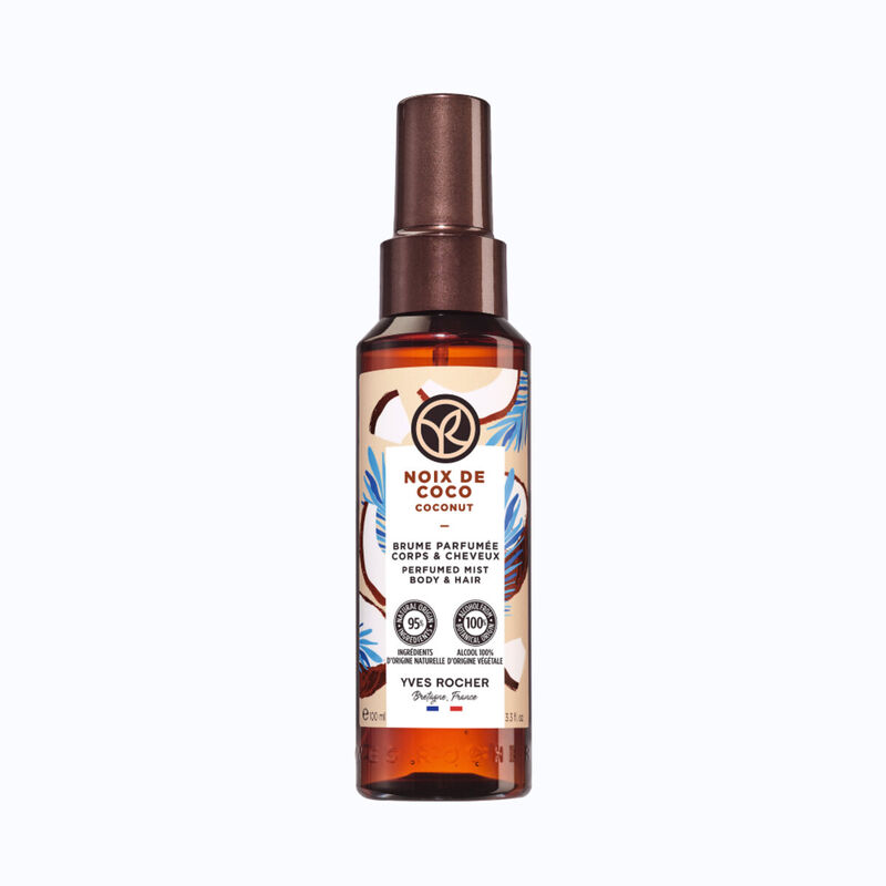 yves rocher perfumed body and hair mist coconut