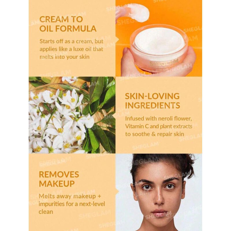 sheglam sheglam nourishing neroli face cleansing balm 35g