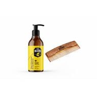 faces fresh beard duo  shampoo 300ml   wooden comb