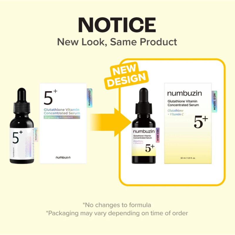 numbuzin no.5+ glutathione vitamin concentrated serum