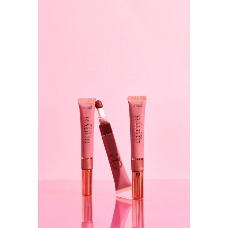 annya cosmetics trio liquid blusher (pinks peaches reds) 12ml x3