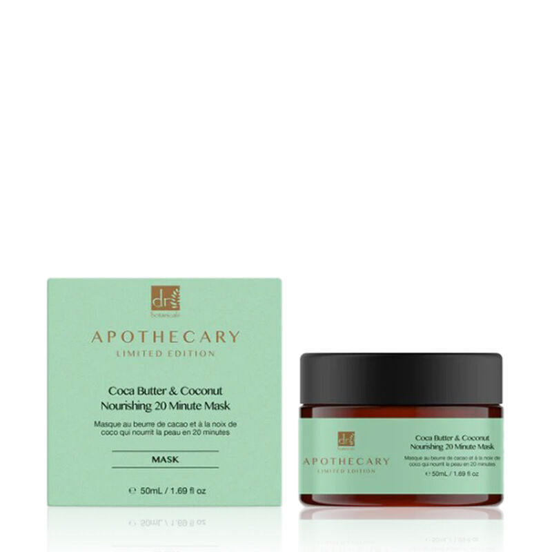 dr. botanicals cocoa butter and coconut nourishing 20 minute mask