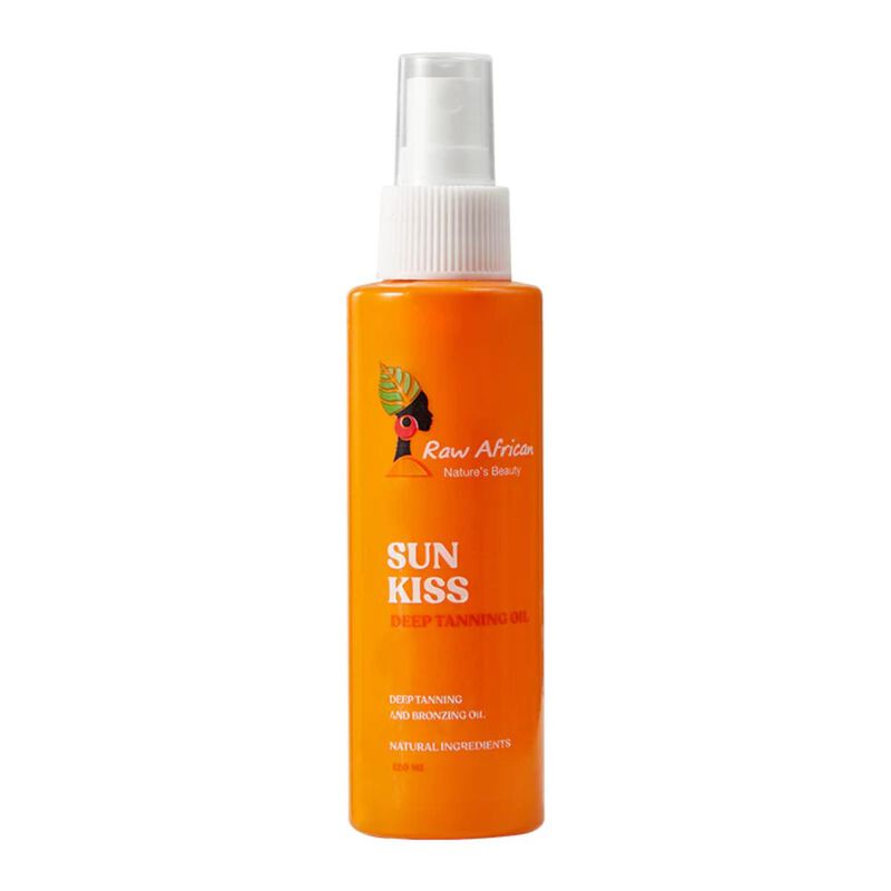 raw african sun kiss deep tanning oil