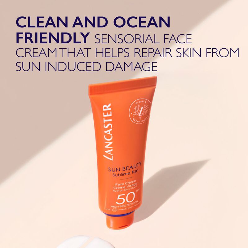 lancaster sun beauty face cream spf50