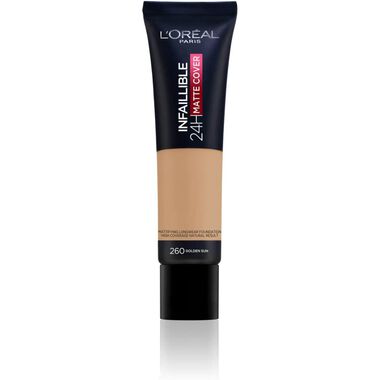 faces l oreal paris infaillible 24h matte cover foundation 260 soleil dore
