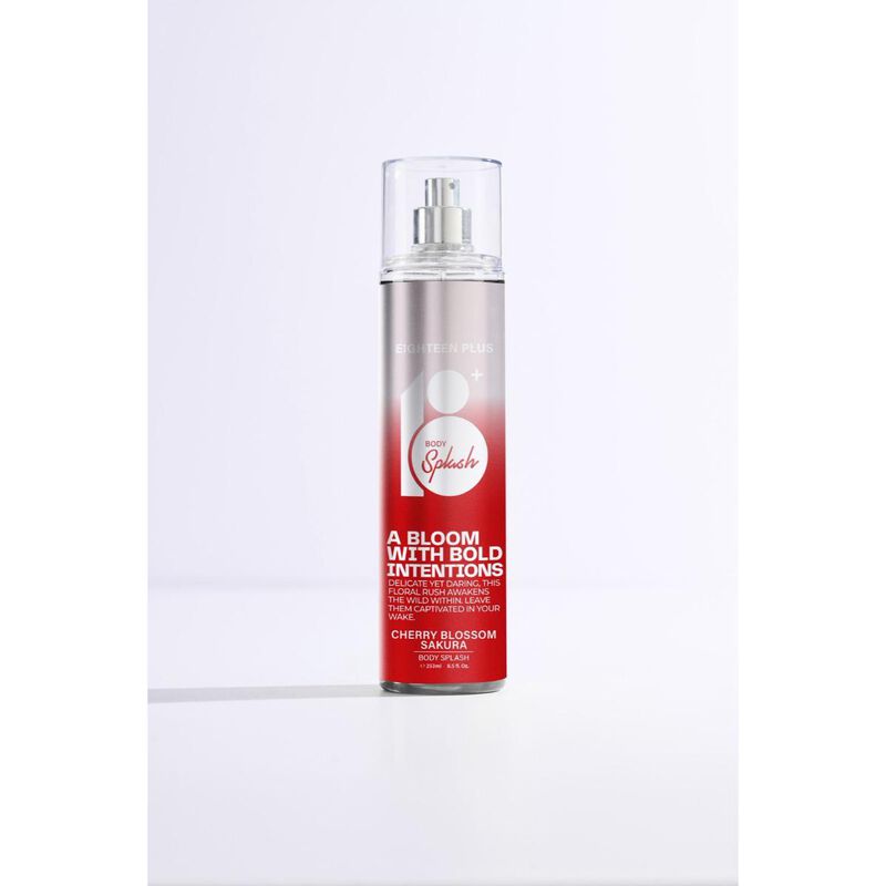 18plus eighteen plus 18+ body splash 250 ml cherry blossom sakura