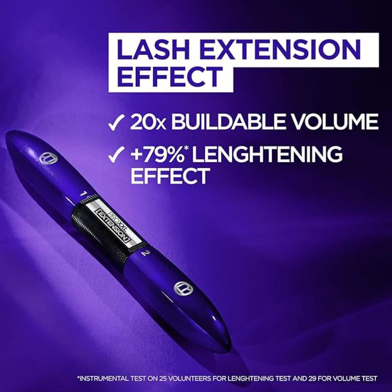 l'oreal paris l'oreal paris pro xxl extension mascara for eyelash extensions, black 12 ml