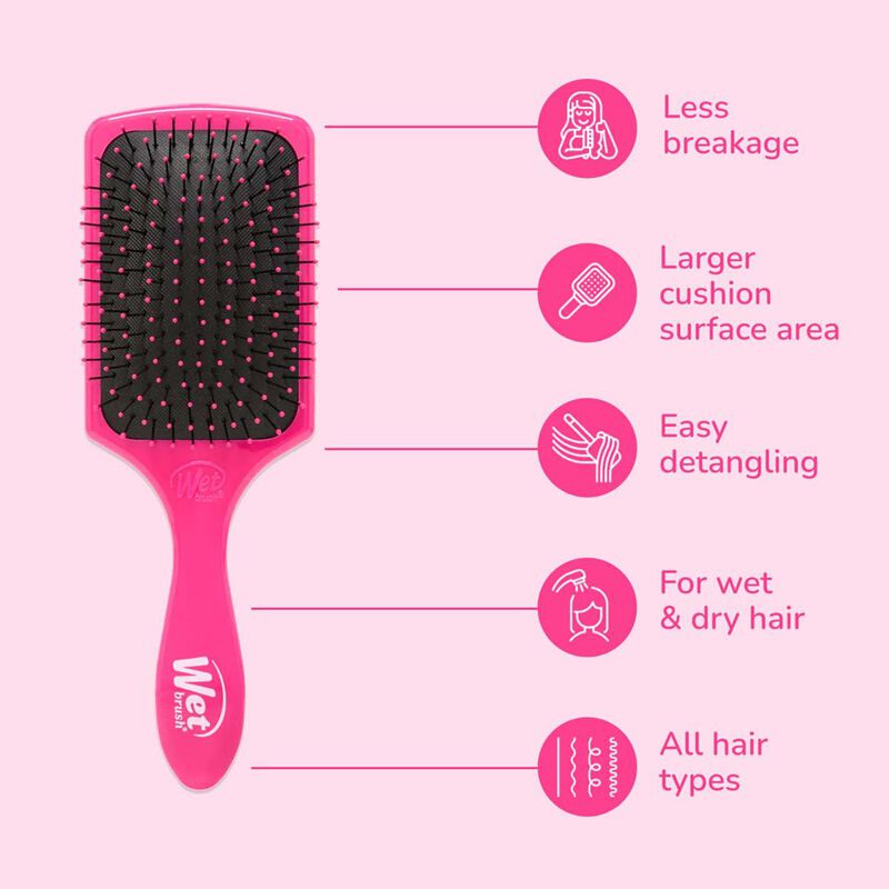 wet brush paddle pink