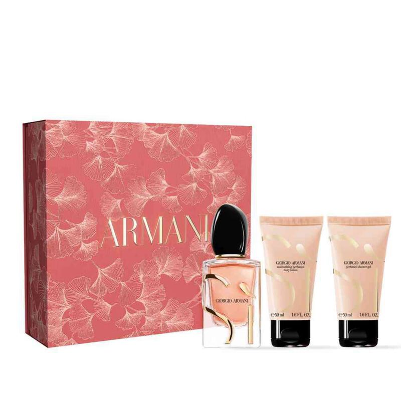 armani beauty si intense gift set (edp 50ml + body lotion 50ml + shower gel 25ml)