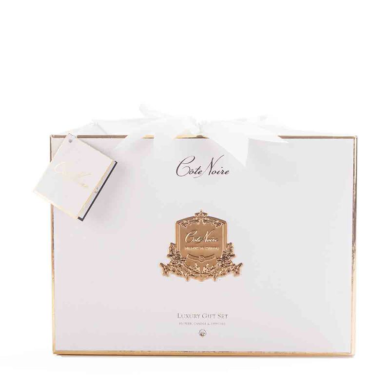 cote noire home diffuser gift pack blonde vanilla white box with gold badge