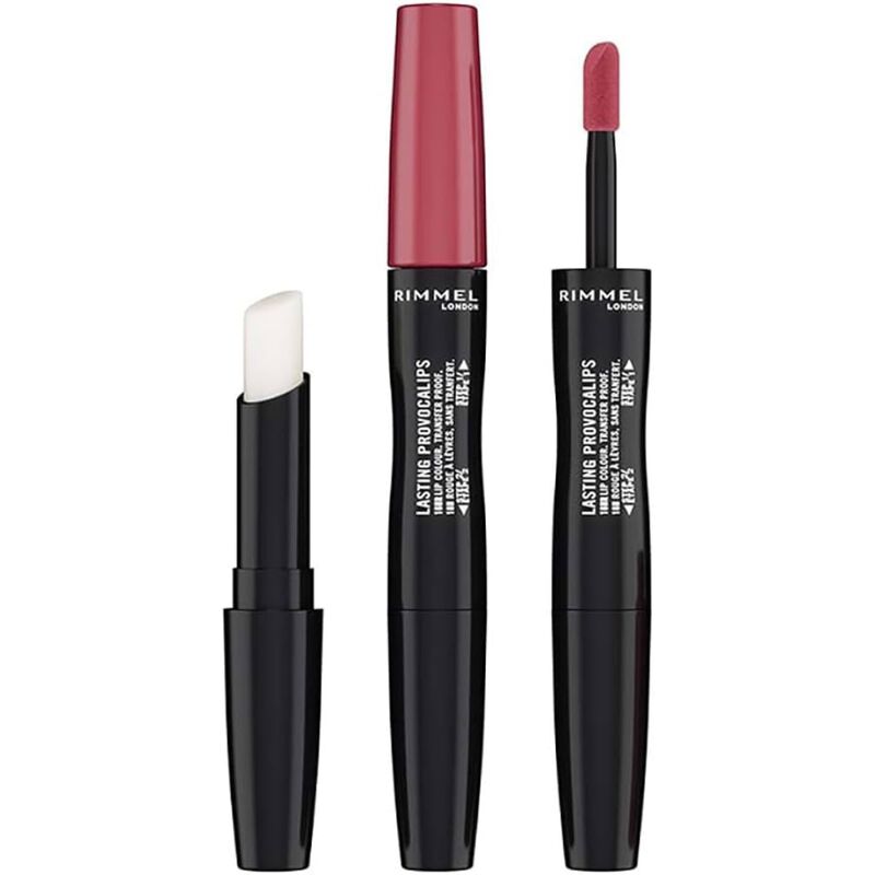 rimmel lasting provocalips double ended long lasting liquid lipstick  210 pinkcase of emergency