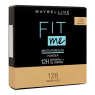 faces fit me matte and poreless powder 128 warm nude