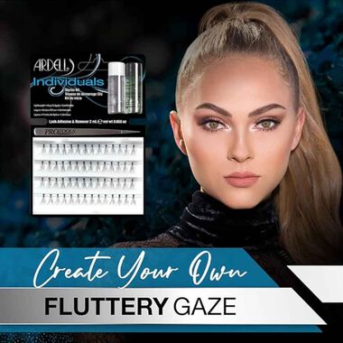 faces individual lashes starter kit shortmediumlong black knotted flares