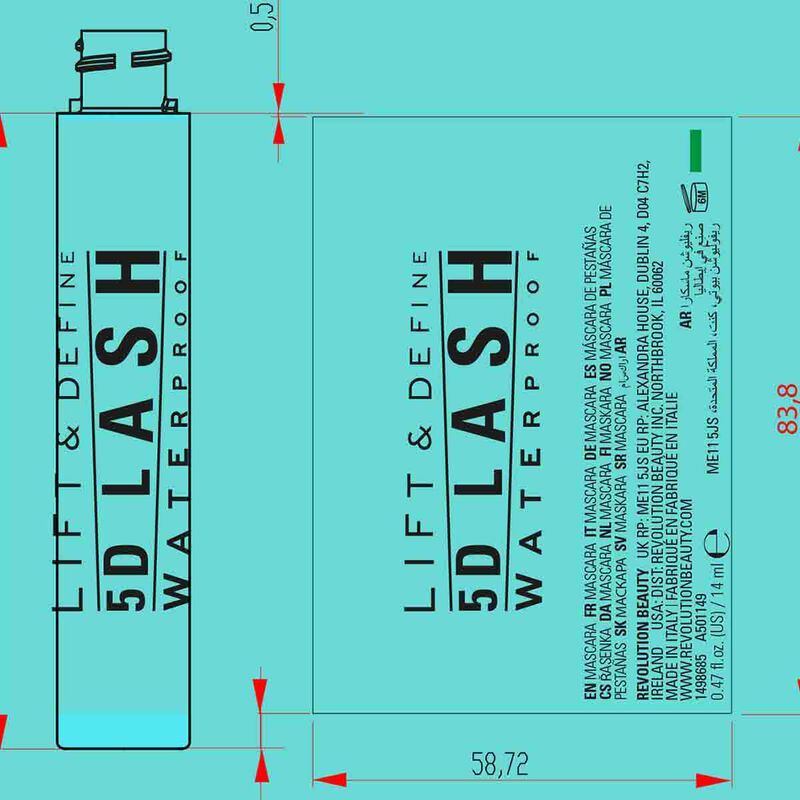 ريفلوشن 5d ماسكارا لاش مقاومه للماء