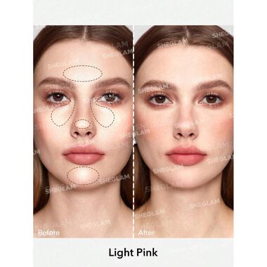 faces sheglam baked glow setting powder light pink