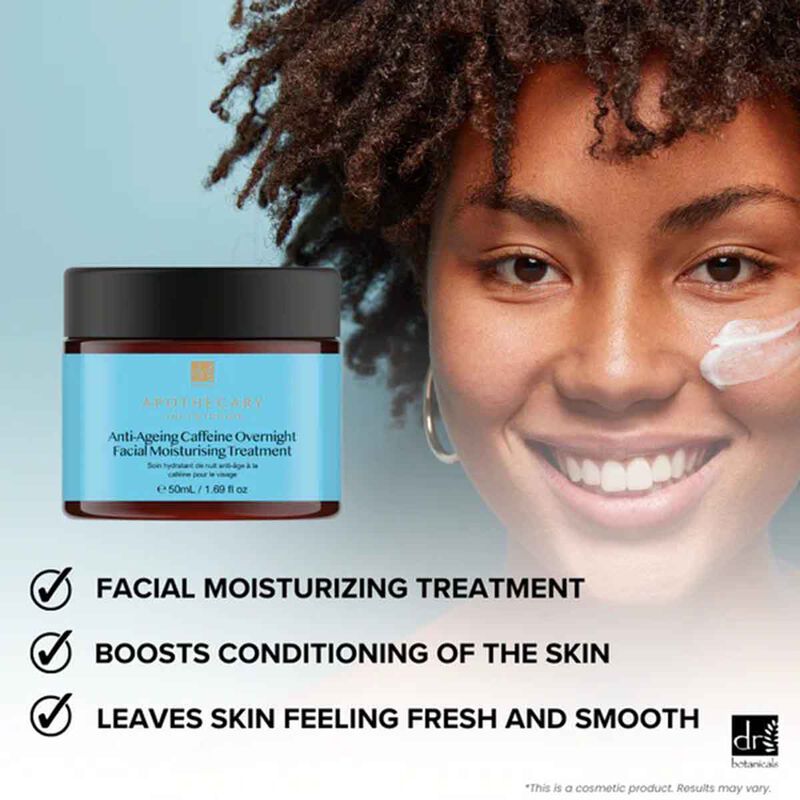 Anti aging Caffine Overnight Facial Moisturising Treatment dr. botanicals anti aging caffine overnight facial moisturising treatment