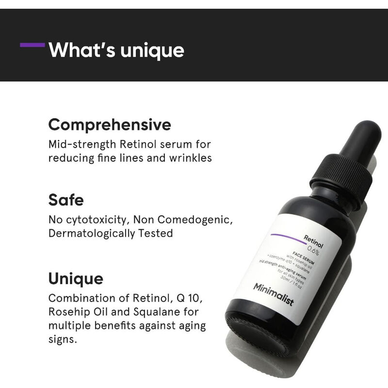 minimalist retinol 0.6% face serum