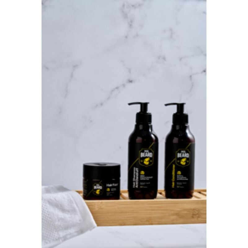 mr beard elite hair care bundle hair food + hair shampoo + hair conditioner