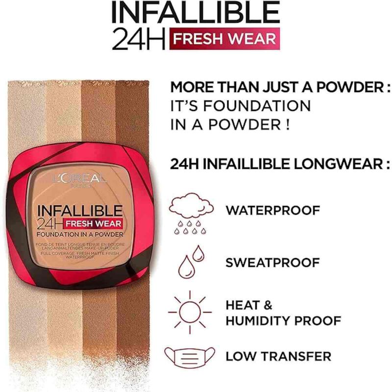 loreal paris infallible 24h fresh wear foundation in powder golden sand 200