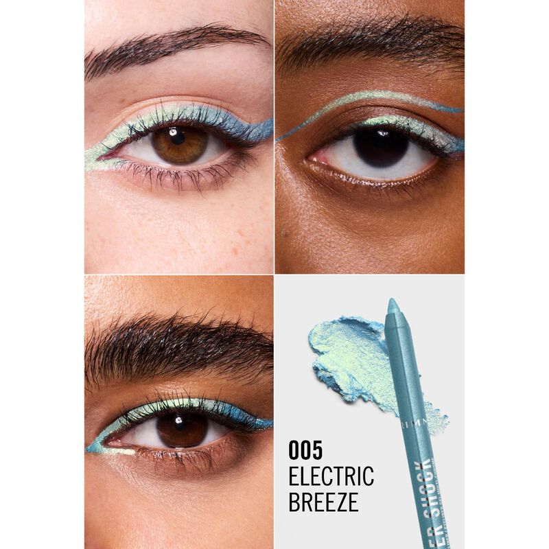 rimmel thrill seeker shimmer shock multichrome gel eyeliner 005 electric breeze