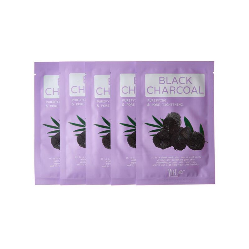yurskin me black charcoal sheet mask
