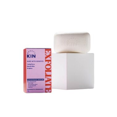 faces exfoliate bar with ground olive stone and squalane