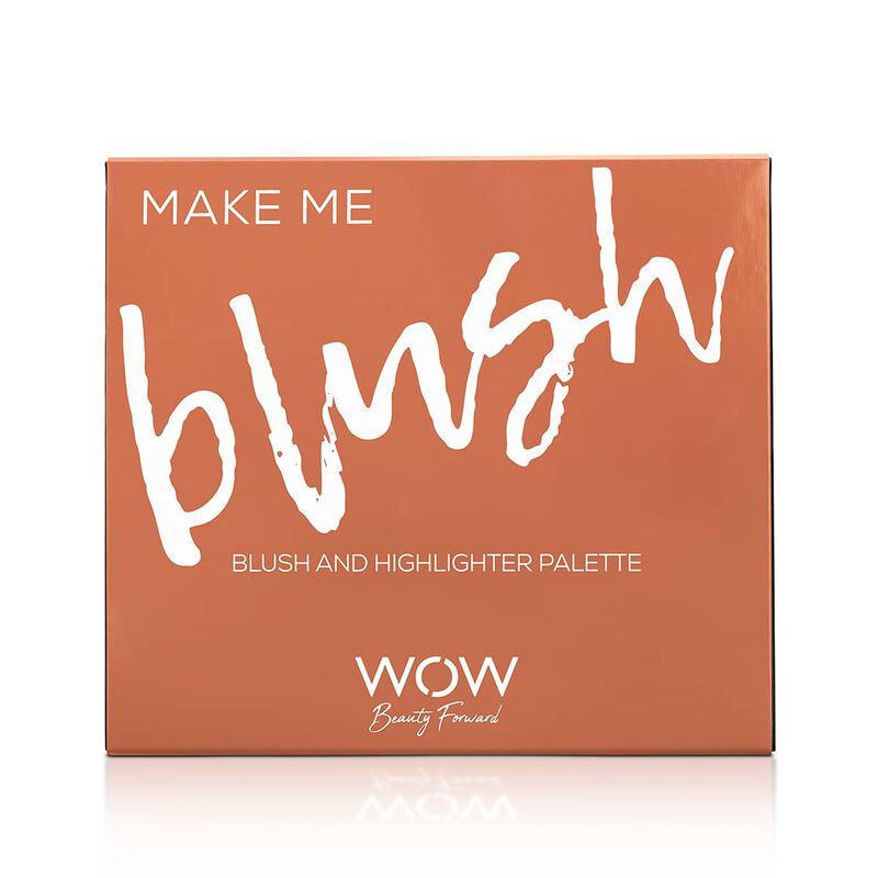 wow beauty make me blush  blush and highlighter palette