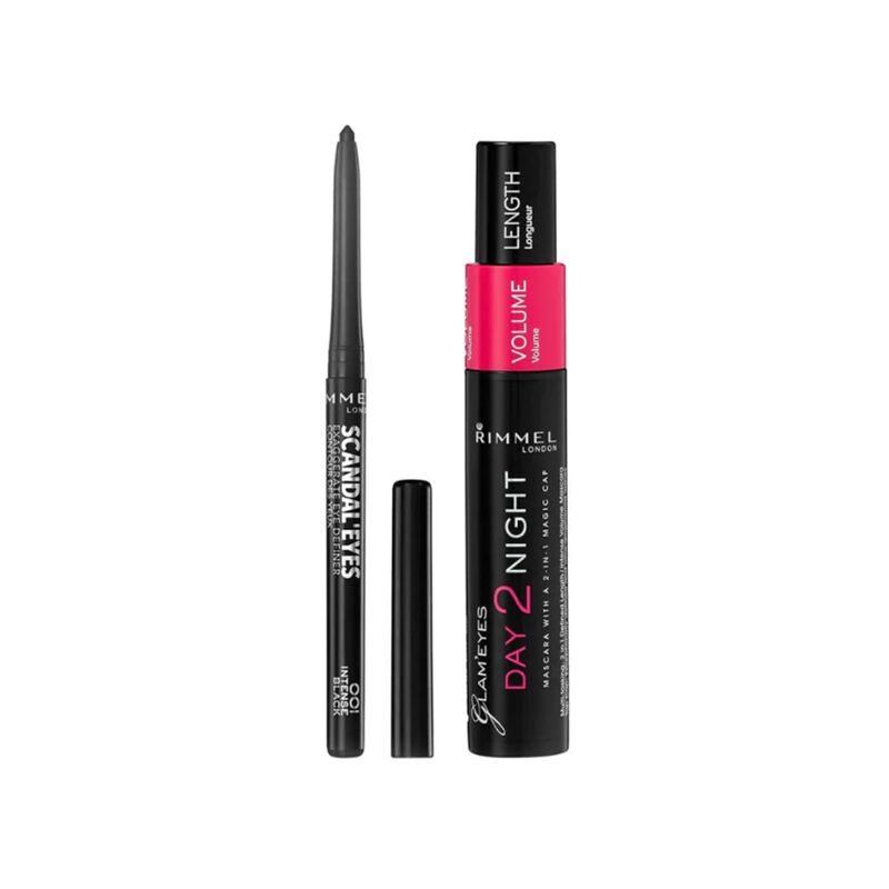 rimmel day 2 night mascara + scandal eyes definer balck