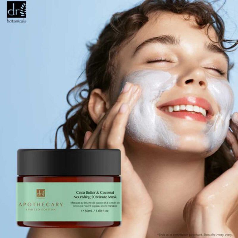 dr. botanicals cocoa butter and coconut nourishing 20 minute mask