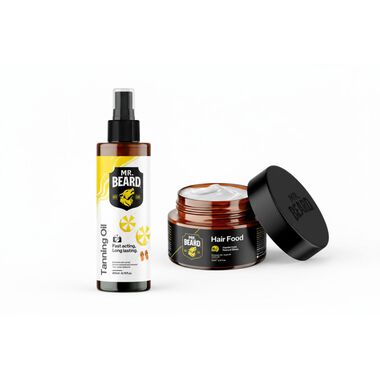 faces glow   nourish bundle tanning oil   hair food