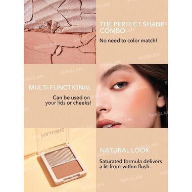 faces sheglam glam 101 hybrid highlighter   blush duo st  tropez