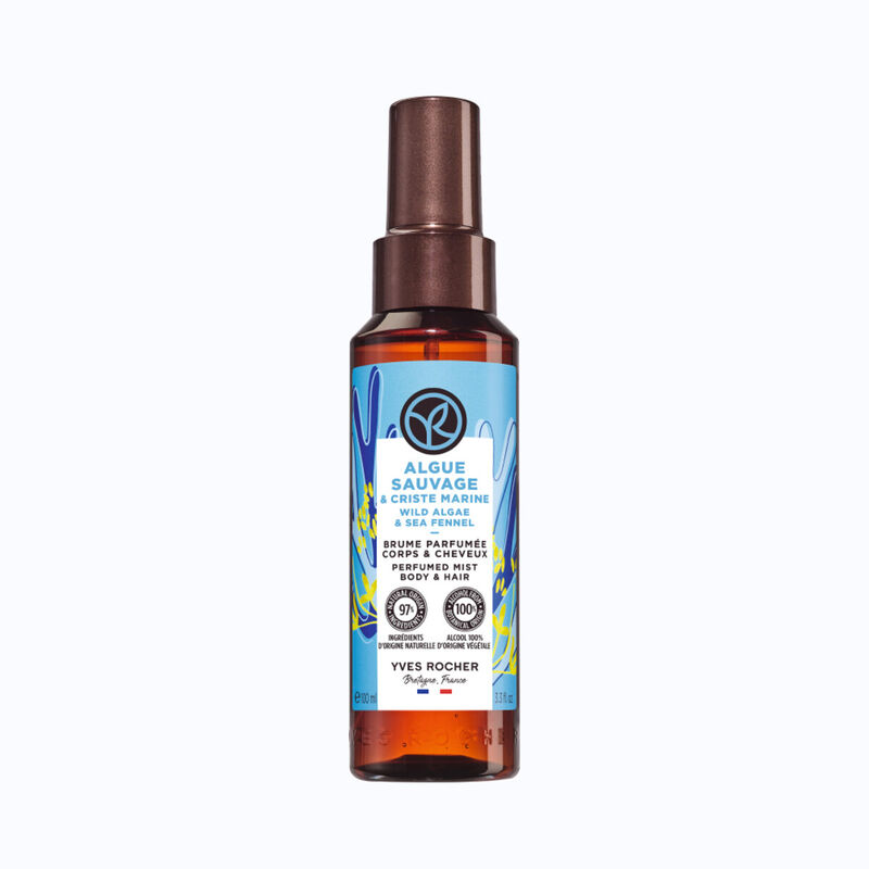 yves rocher perfumed body and hair mist wild algae