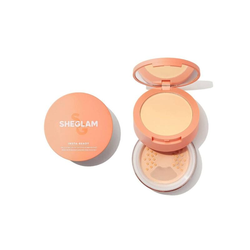 sheglam sheglam instaready face & under eye setting powder duo toasted almond