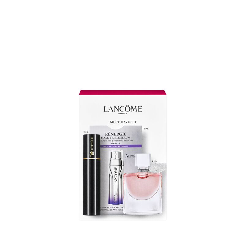 لانكوم le 8 hypnose tesla + drama liqui pencil 01 + set + pouch