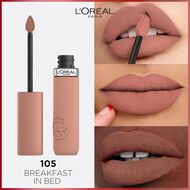 Infallible Matte Resistance Liquid Lipstick 105 Breakfast in Bed faces infallible matte resistance liquid lipstick 105 breakfast in bed