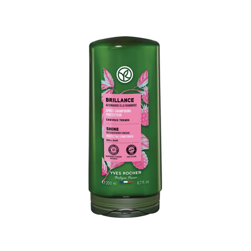 yves rocher protective conditioner  shine with raspberry vinegar for dull hair