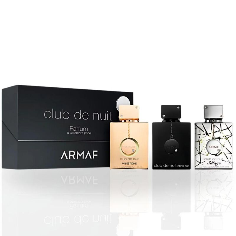 armaf club de nuit intense + sillage + milestone 30ml (set 3pcs) – trio of luxury