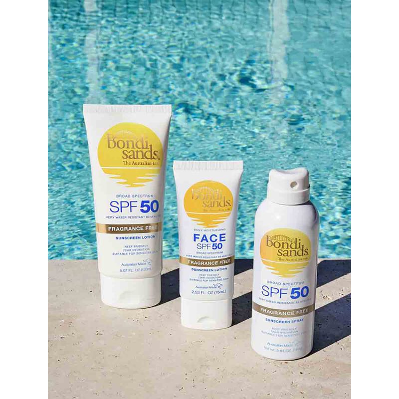 bondi sands sunscreen lotion spf50+ fragrance free 150ml
