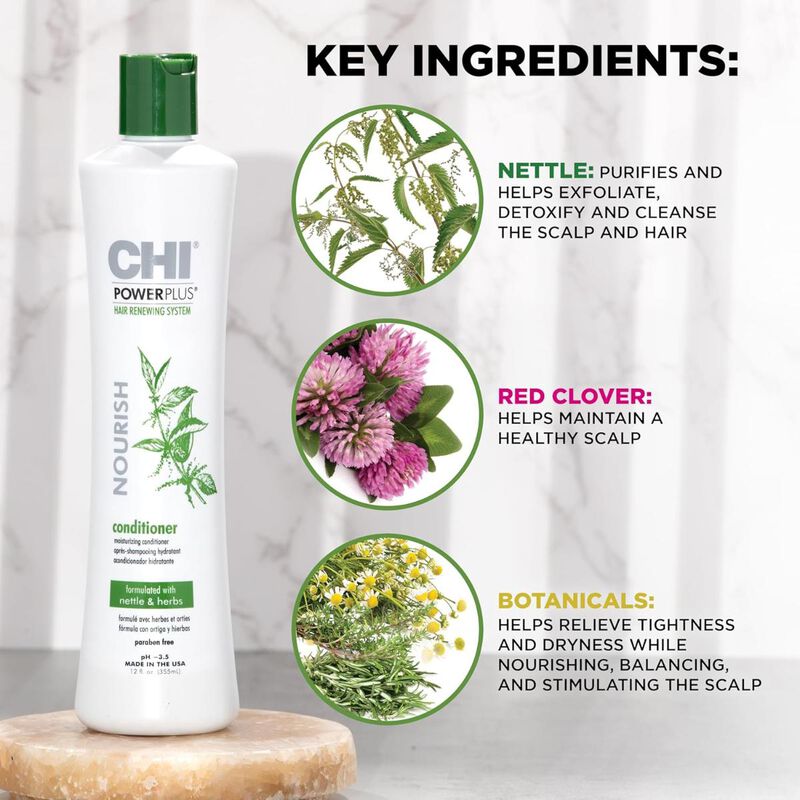 chi chi powerplus nourish conditioner 12oz .