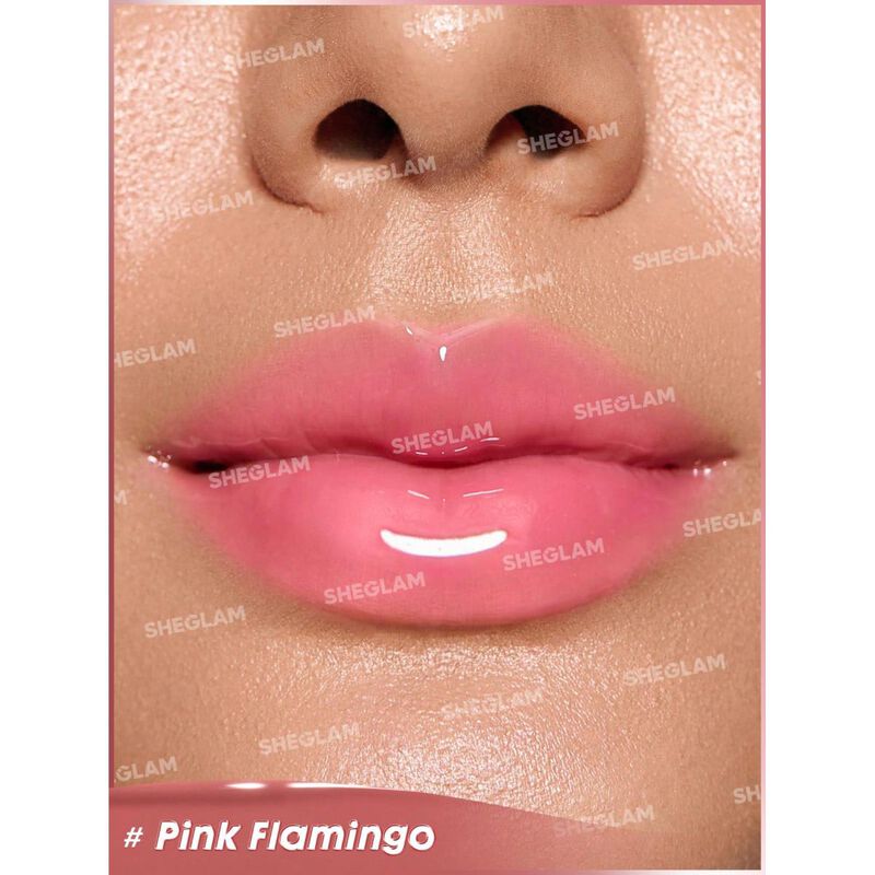 sheglam sheglam booster shine plumping lip glossspink flamingo