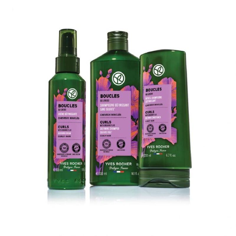 yves rocher curls conditioner for curly hair with organic flax