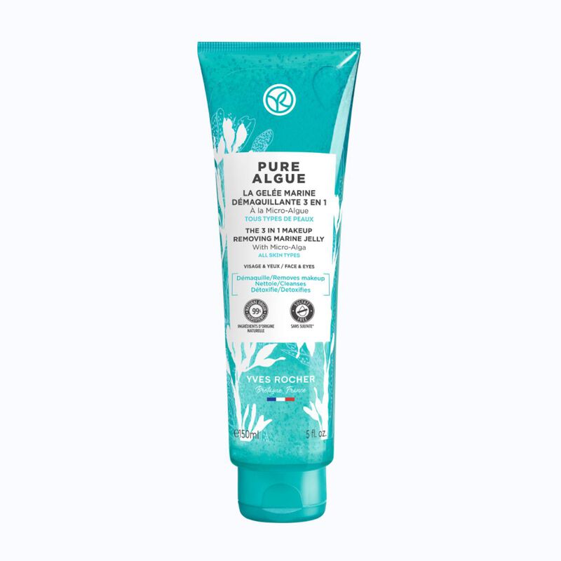 yves rocher pure algue the 3 in 1 makeup removing marine jelly 150ml