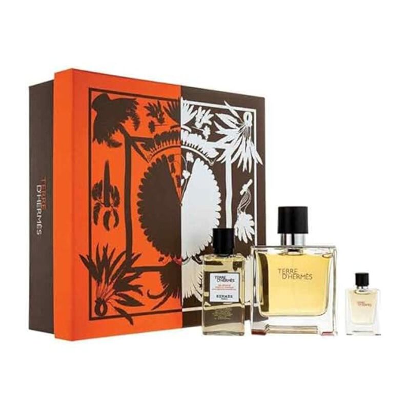 TERRE D'HERMS PP SET 75ML +REPLICA 5ML+ SHOWER GEL 40ML هيرميس terre d'herms pp set 75ml +replica 5ml+ shower gel 40ml