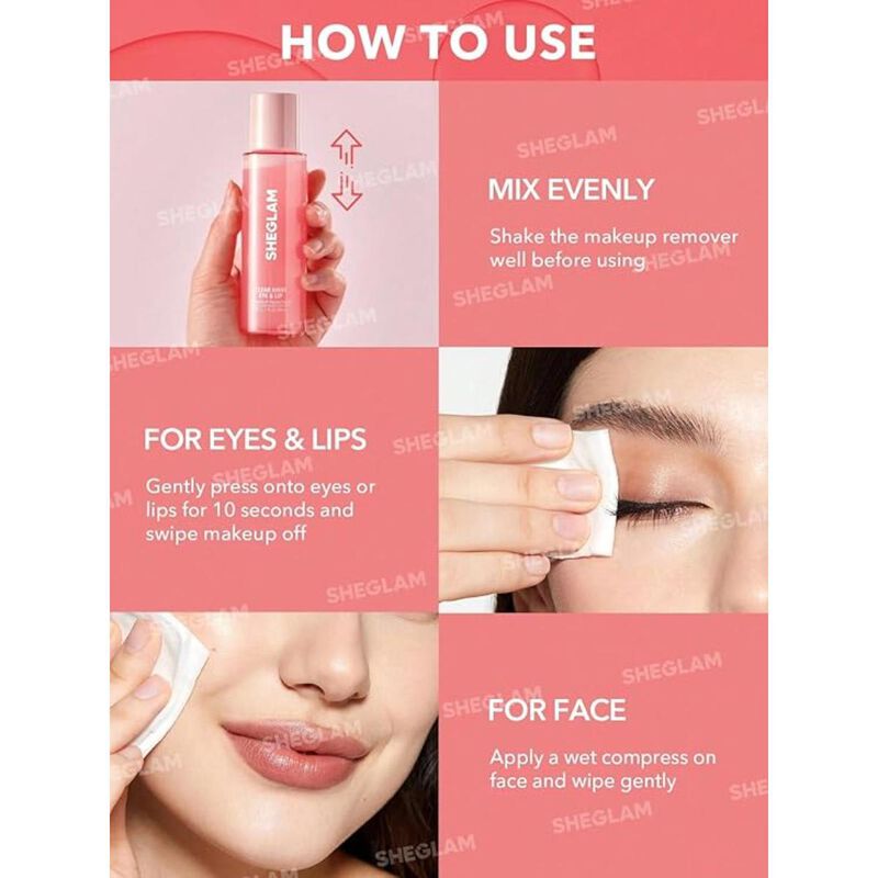sheglam sheglam clear away eye & lip makeup remover nourishing
