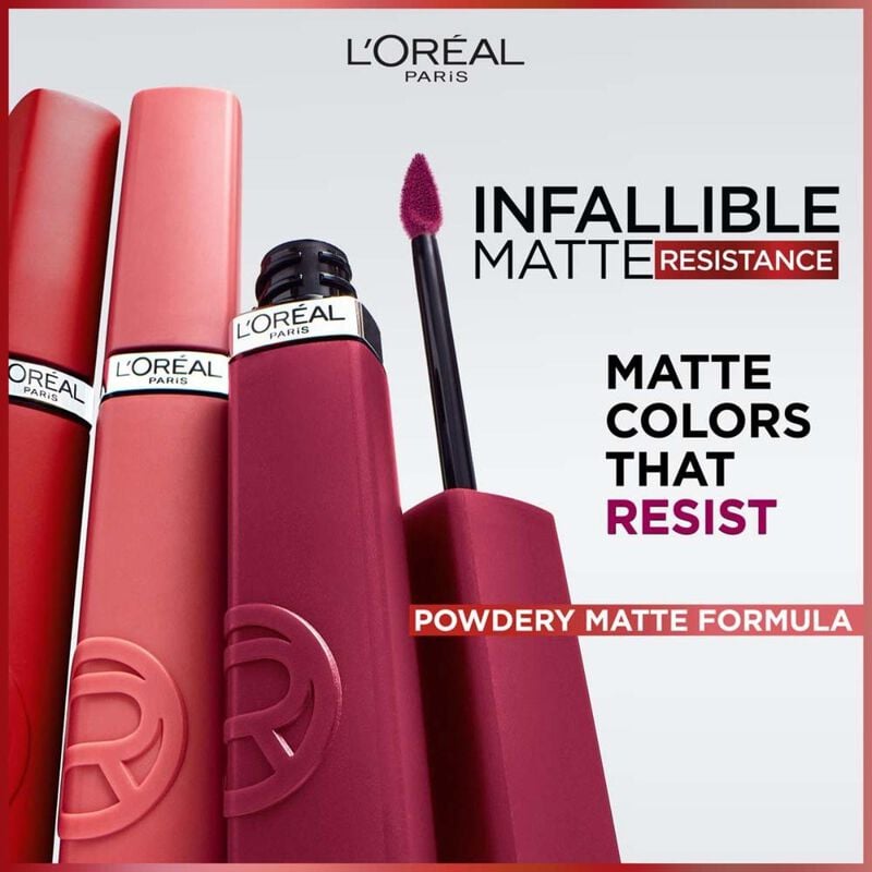 l'oreal paris infallible matte resistance liquid lipstick 105 breakfast in bed