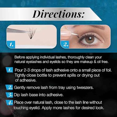 faces individual lashes starter kit shortmediumlong black knotted flares