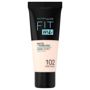 faces fit me matte poreless foundation 102 fair ivory